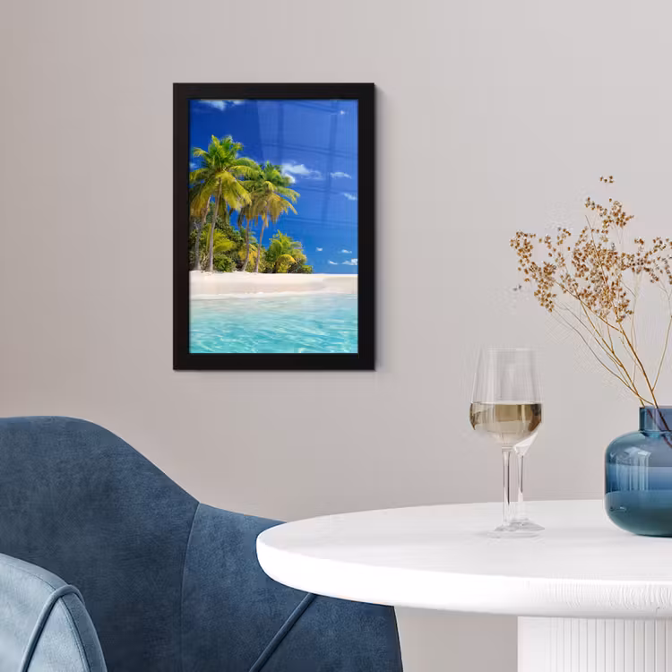 Poster met lijst - Strand - Zee - Palmboom - Zon - Zomer — 2