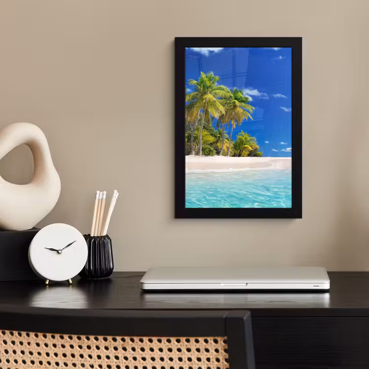 Poster met lijst - Strand - Zee - Palmboom - Zon - Zomer — 3