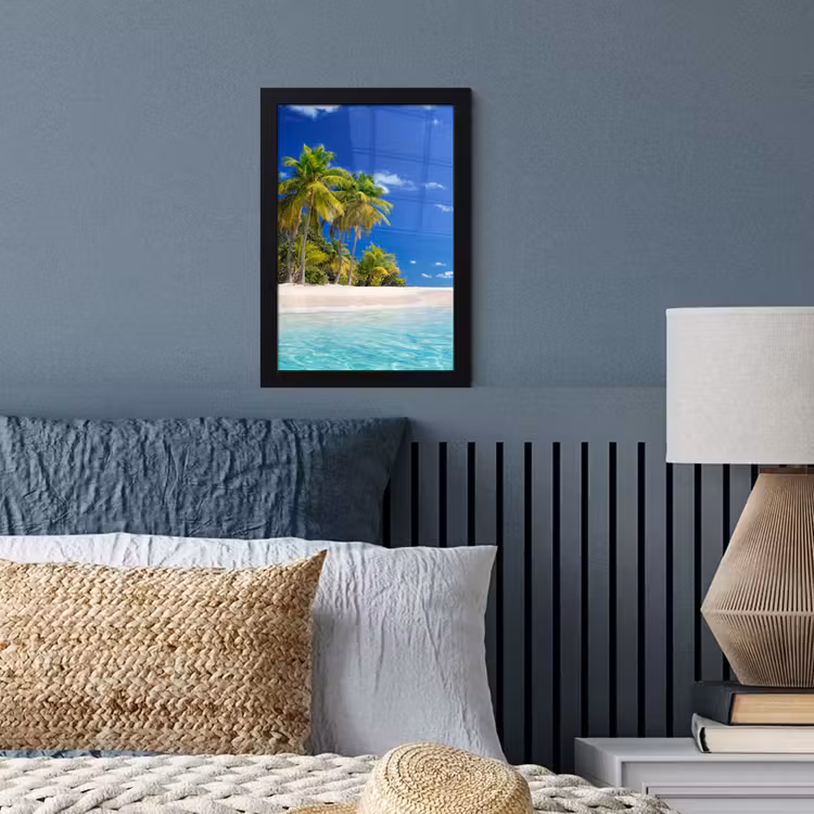 Poster met lijst - Strand - Zee - Palmboom - Zon - Zomer — 4