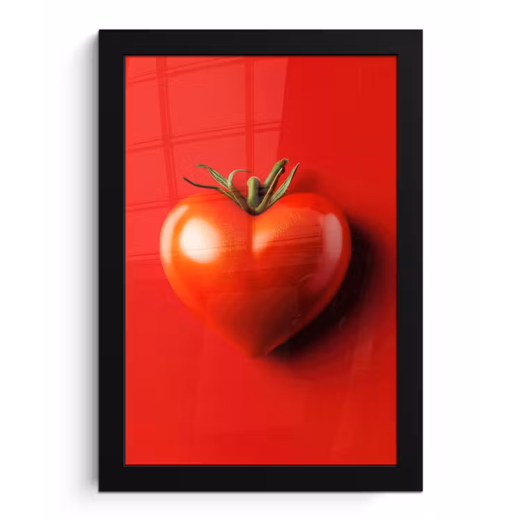 Poster met lijst - Tomaat - Rood - Hart — 1