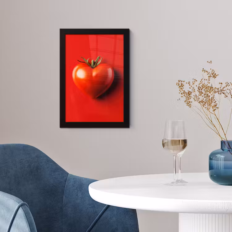 Poster met lijst - Tomaat - Rood - Hart — 2