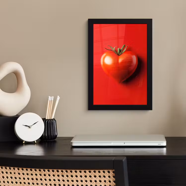 Poster met lijst - Tomaat - Rood - Hart — 3
