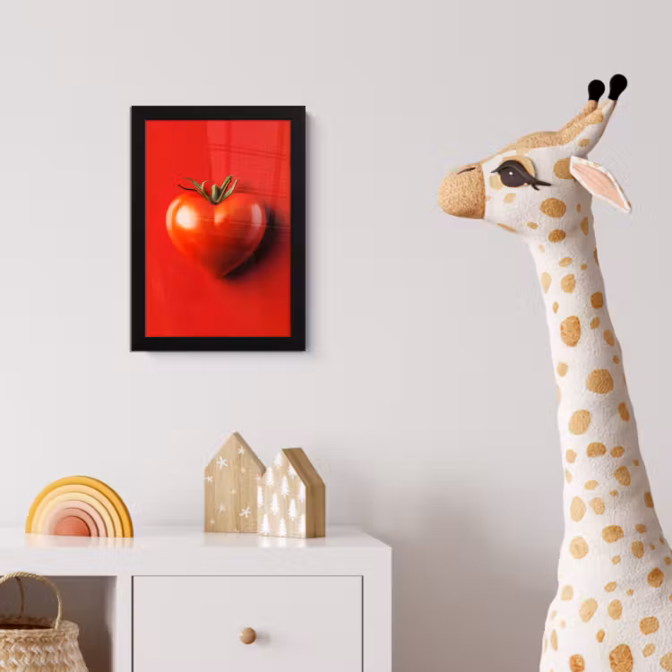 Poster met lijst - Tomaat - Rood - Hart — 5