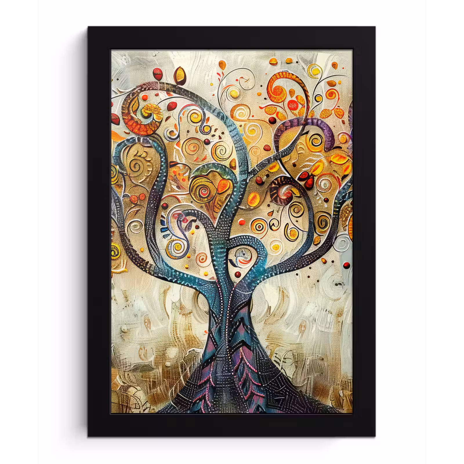 Poster met lijst - Kunst - Levensboom - Botanisch - Abstract — 1