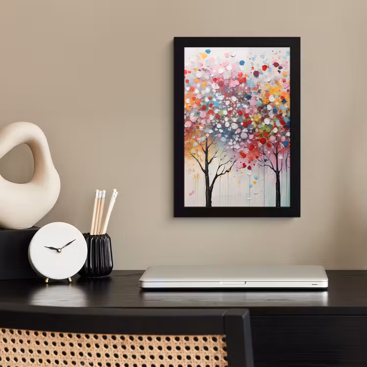 Poster met lijst - Kunst - Bomen - Natuur - Acryl — 3