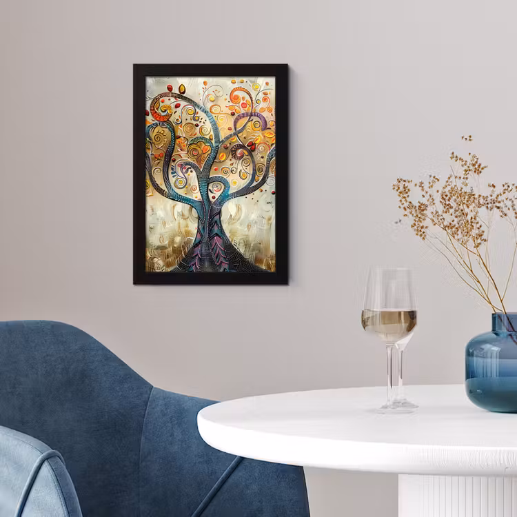 Poster met lijst - Kunst - Levensboom - Botanisch - Abstract — 2