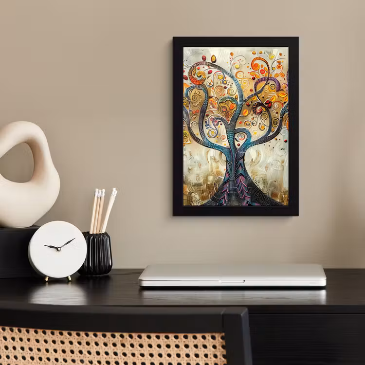 Poster met lijst - Kunst - Levensboom - Botanisch - Abstract — 3