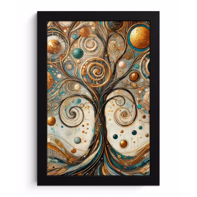 Poster met lijst - Levensboom - Boom - Abstract - Modern — 1