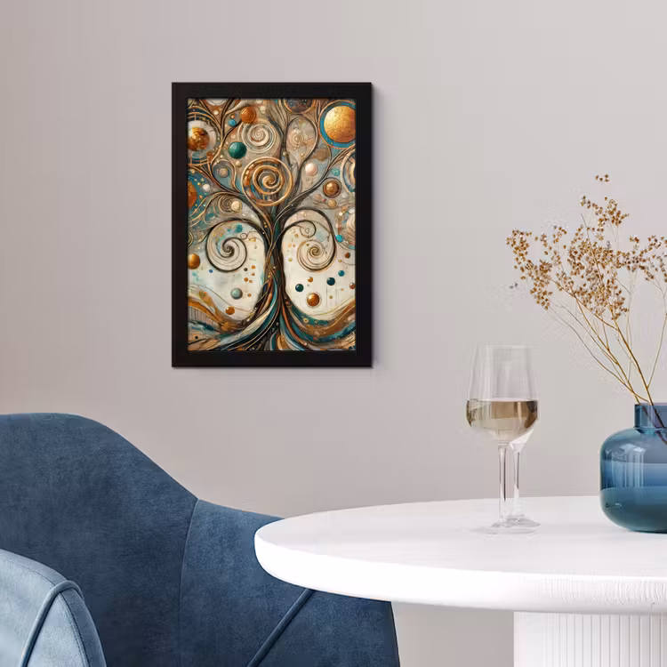 Poster met lijst - Levensboom - Boom - Abstract - Modern — 2