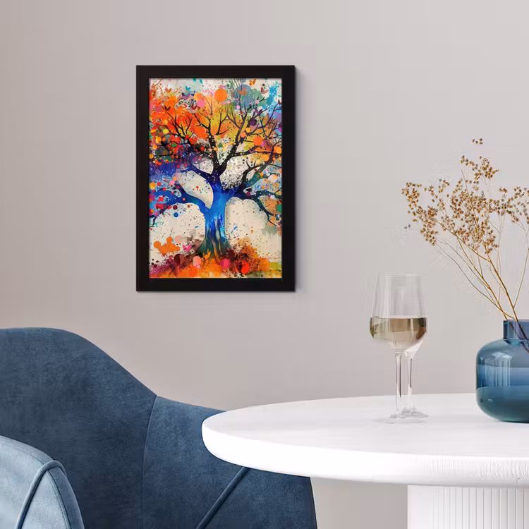 Poster met lijst - Levensboom - Natuur - Kleurrijk - Boom — 2