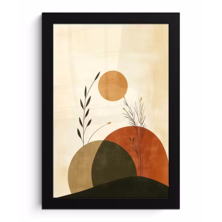 Poster met lijst - Planten - Abstract - Vormen — 1