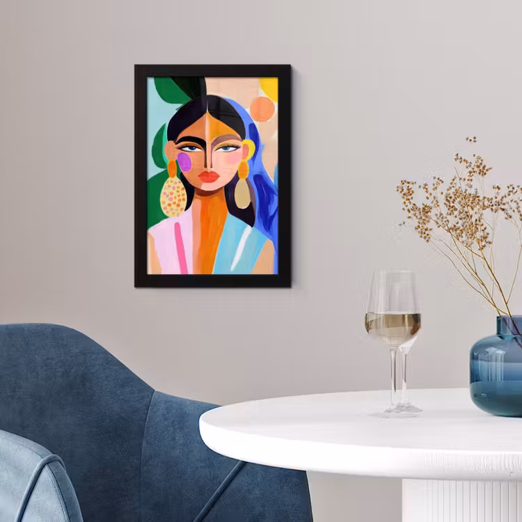 Poster met lijst - Portret - Vrouw - Modern — 2
