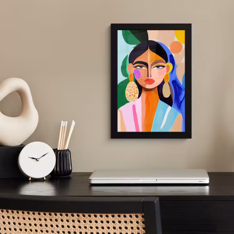 Poster met lijst - Portret - Vrouw - Modern — 3