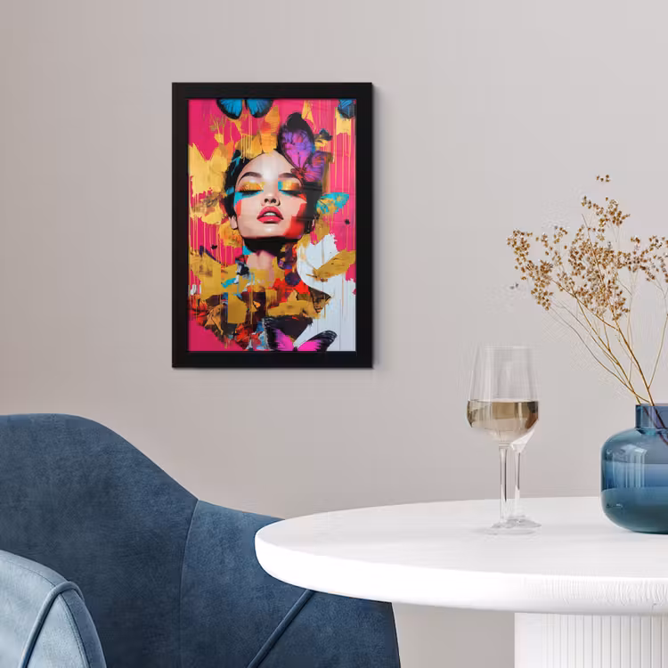 Poster met lijst - Vrouw - Abstract - Kleurrijk — 2