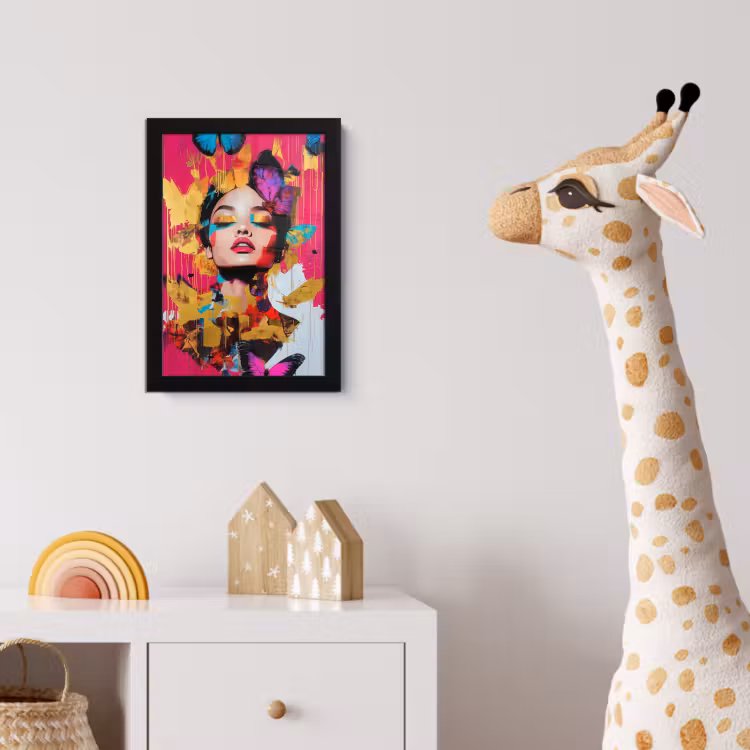 Poster met lijst - Vrouw - Abstract - Kleurrijk — 5