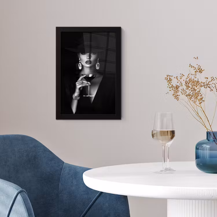 Poster met lijst - Vrouw - Cocktail - Chic — 2