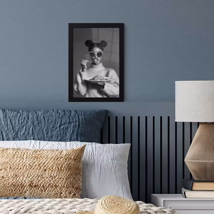 Poster met lijst - Vrouw - Pasta - Zonnebril — 4