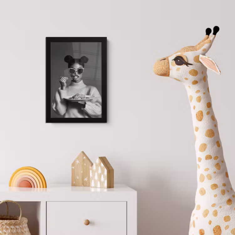 Poster met lijst - Vrouw - Pasta - Zonnebril — 5