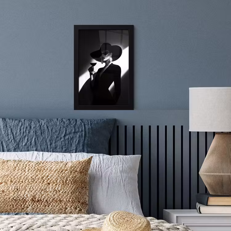 Poster met lijst - Vrouw - Wijn - Chic — 4
