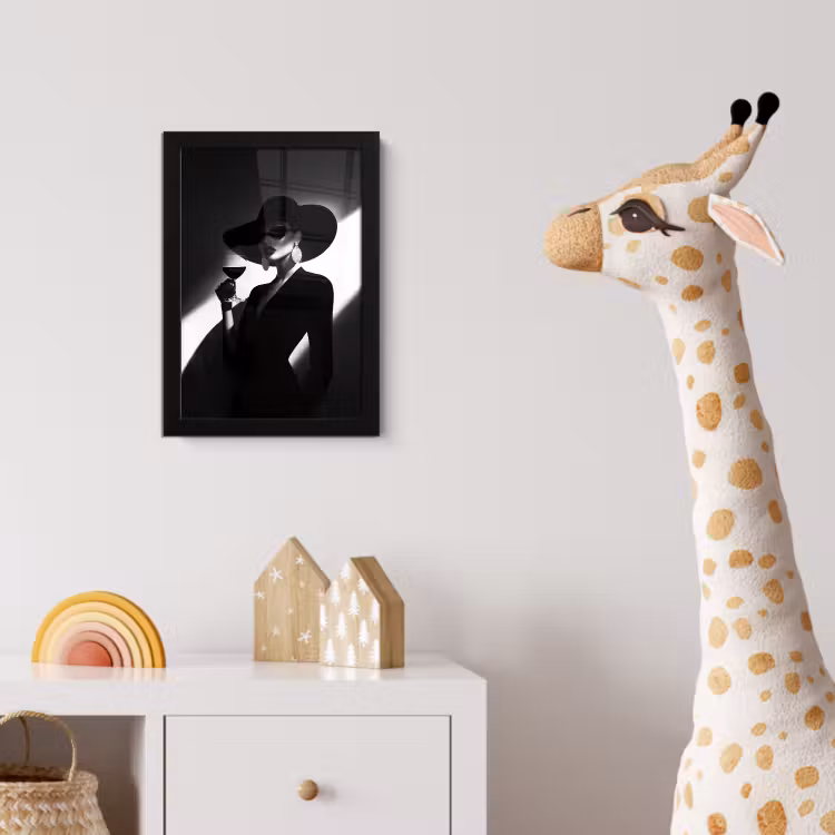 Poster met lijst - Vrouw - Wijn - Chic — 5