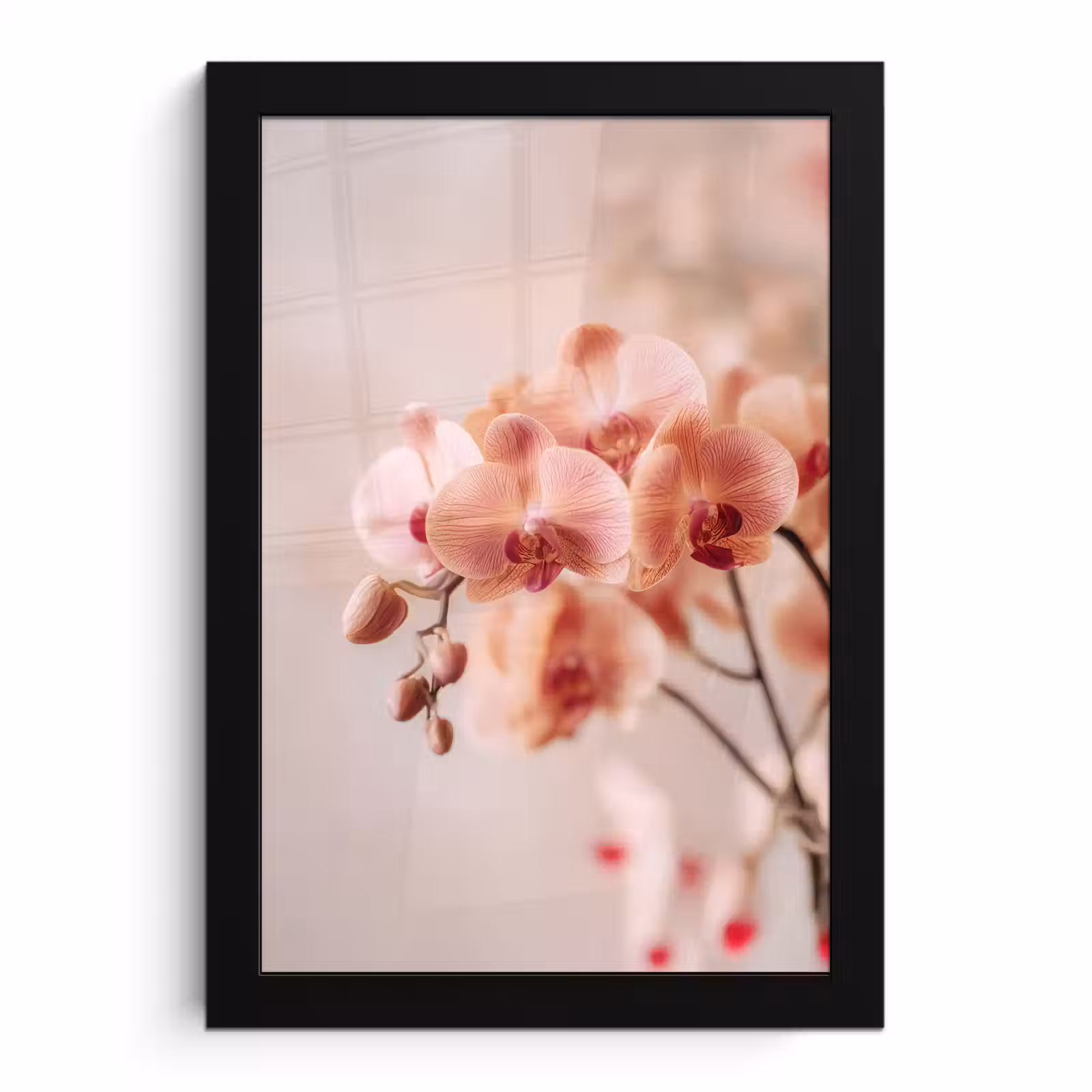 Poster met lijst - Orchidee - Bloemen - Roze - Bloemblaadjes — 1