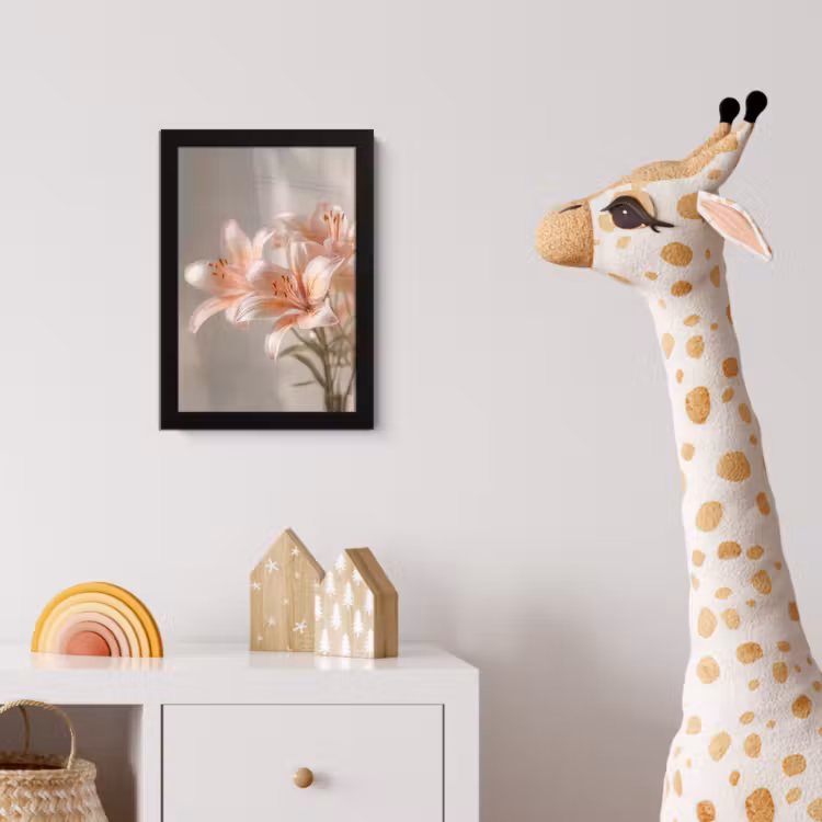 Poster met lijst - Lelies - Meeldraden - Roze - Wazig — 5
