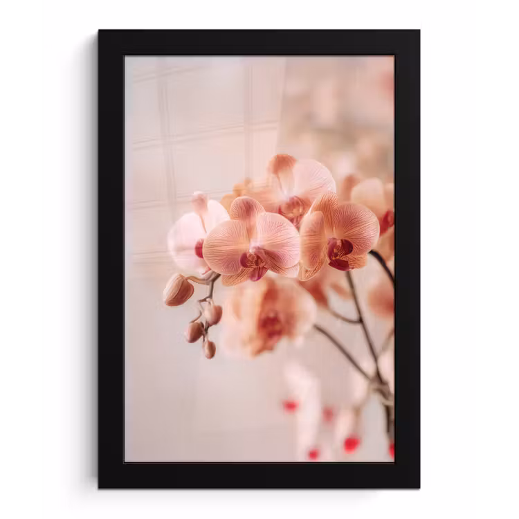 Poster met lijst - Orchidee - Bloemen - Roze - Bloemblaadjes — 1