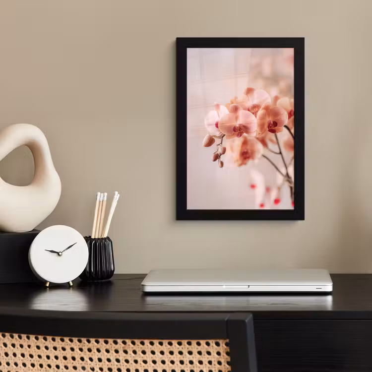 Poster met lijst - Orchidee - Bloemen - Roze - Bloemblaadjes — 3