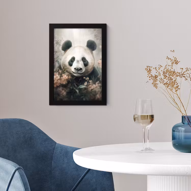 Poster met lijst - Panda - Dieren - Bloemen - Planten — 2