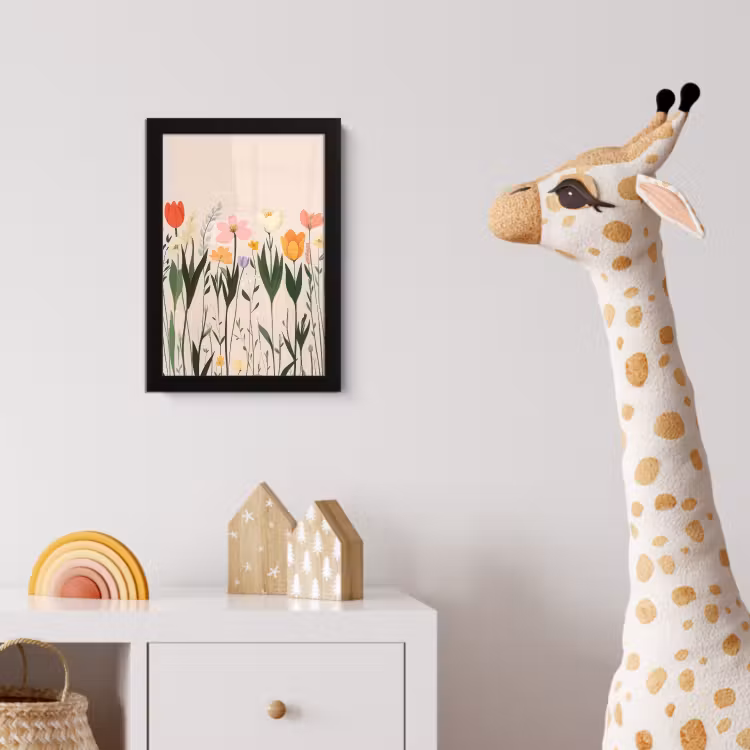 Poster met lijst - Pasteltinten - Bloemen - Illustratie — 5