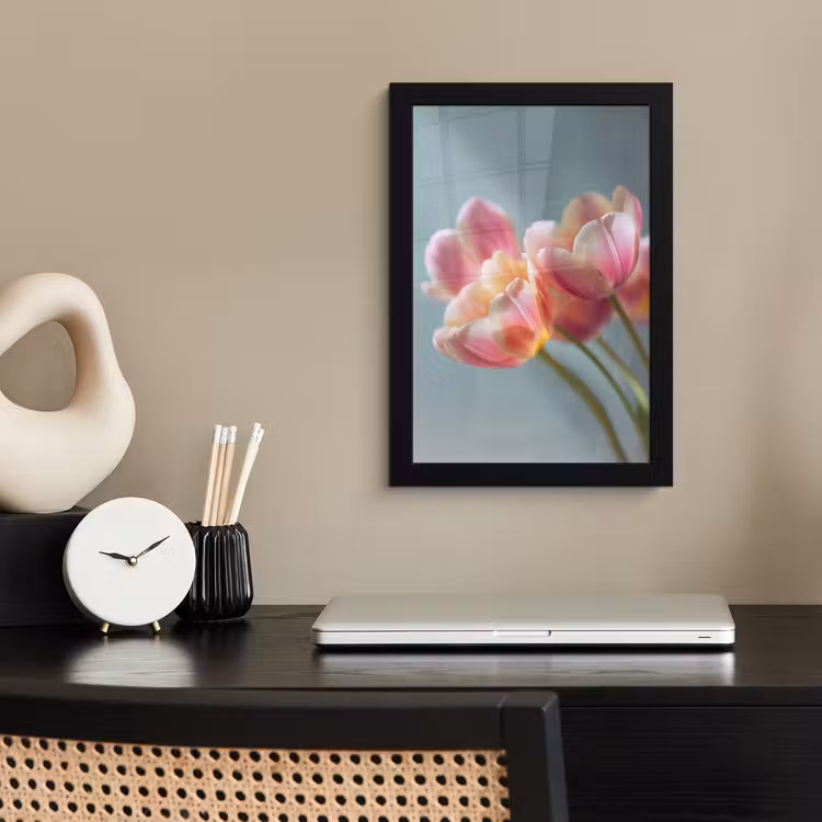 Poster met lijst - Tulpen - Roze - Stelen — 3