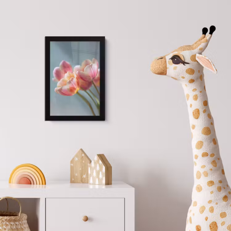 Poster met lijst - Tulpen - Roze - Stelen — 5
