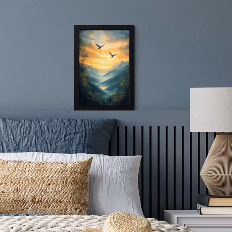 Poster met lijst - Vogels - Zon - Bomen - Groen — 4