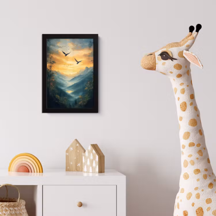 Poster met lijst - Vogels - Zon - Bomen - Groen — 5