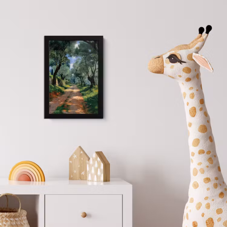 Poster met lijst - Pad - Bomen - Schaduw - — 5