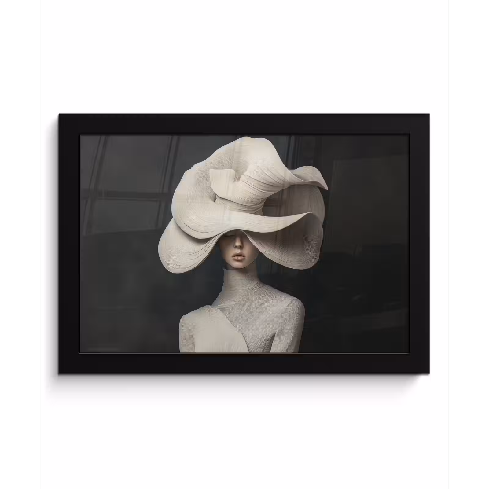 Poster met lijst - Modern - Vrouw - Hoed — 1