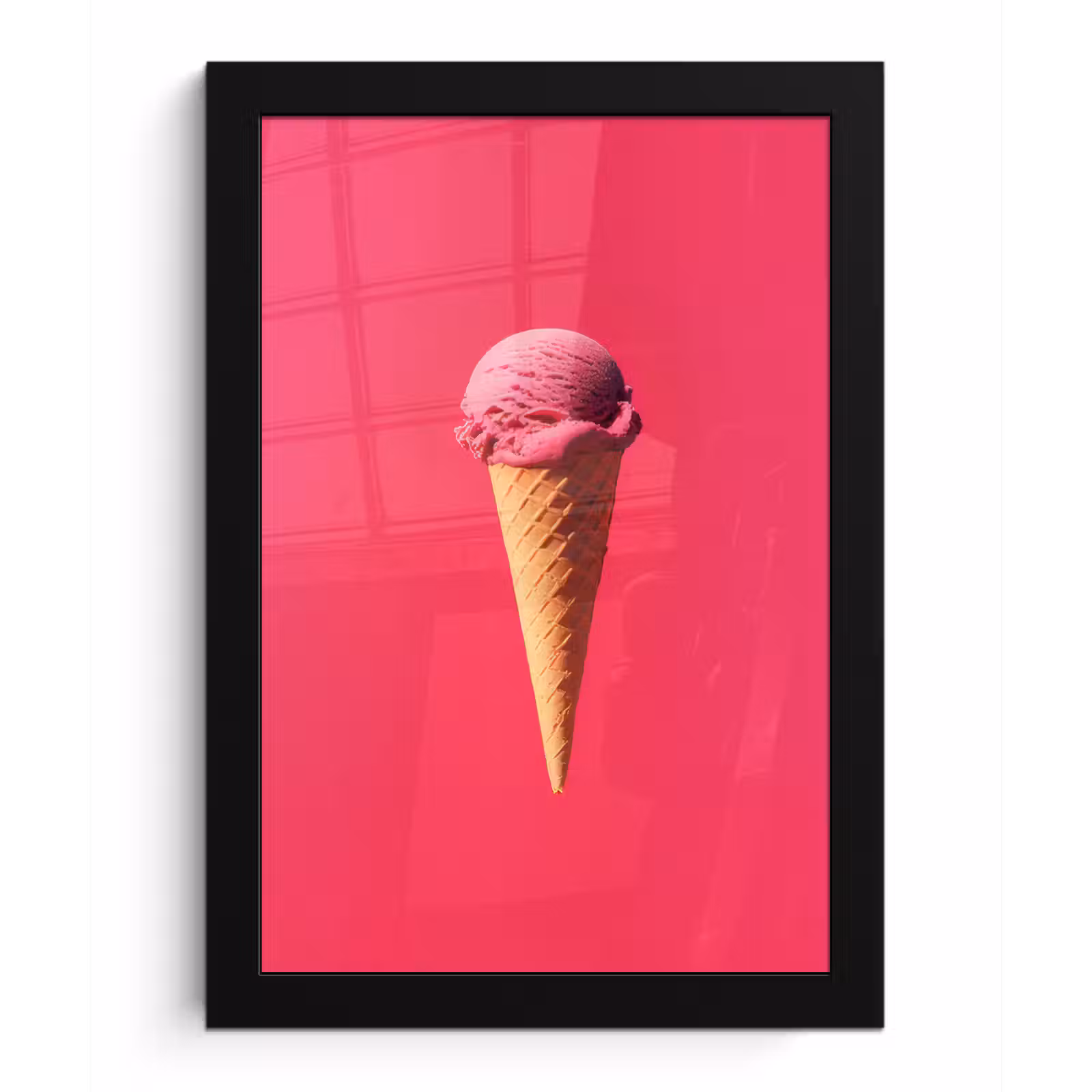 Poster met lijst - Schepijs - Roze - Hoorntje — 1