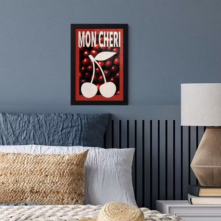 Poster met lijst - Kersen - Illustratie - Rood — 4