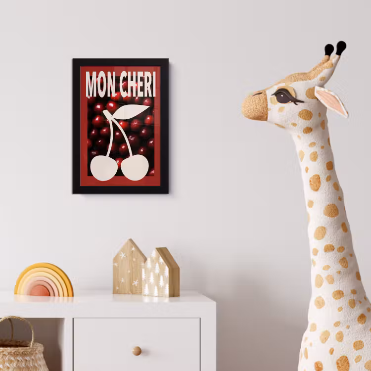 Poster met lijst - Kersen - Illustratie - Rood — 5