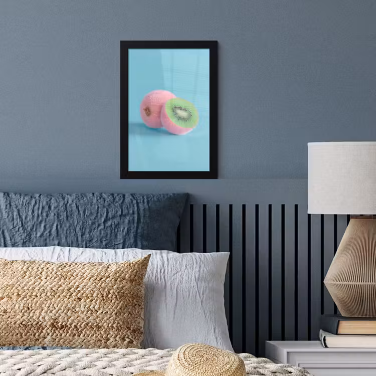 Poster met lijst - Kiwi - Blauw - Surrealistisch — 4