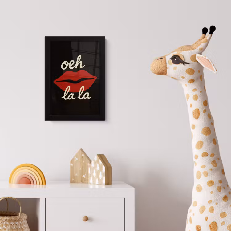 Poster met lijst - Lip - Rood - Quote — 5