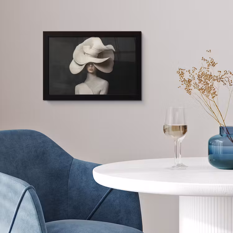 Poster met lijst - Modern - Vrouw - Hoed — 2