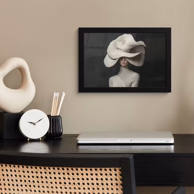 Poster met lijst - Modern - Vrouw - Hoed — 3