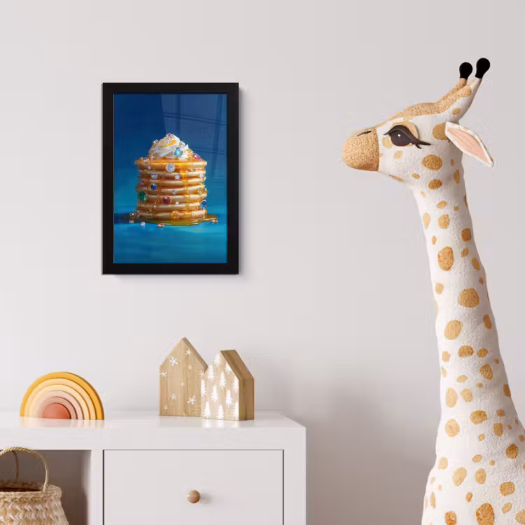 Poster met lijst - Pannenkoeken - Steentjes - Glitter - Slagroom — 5
