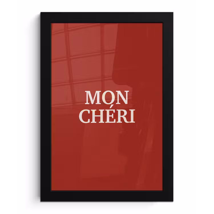 Poster met lijst - Rood - Frans - Quotes — 1