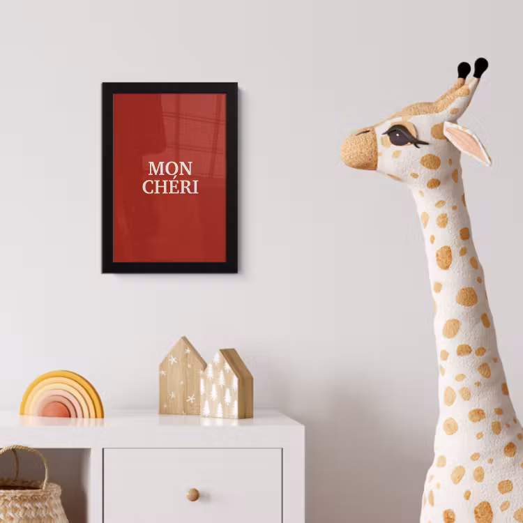Poster met lijst - Rood - Frans - Quotes — 5