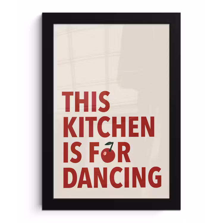 Poster met lijst - Rood - Quote - Kersen — 1