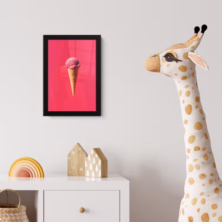 Poster met lijst - Schepijs - Roze - Hoorntje — 5