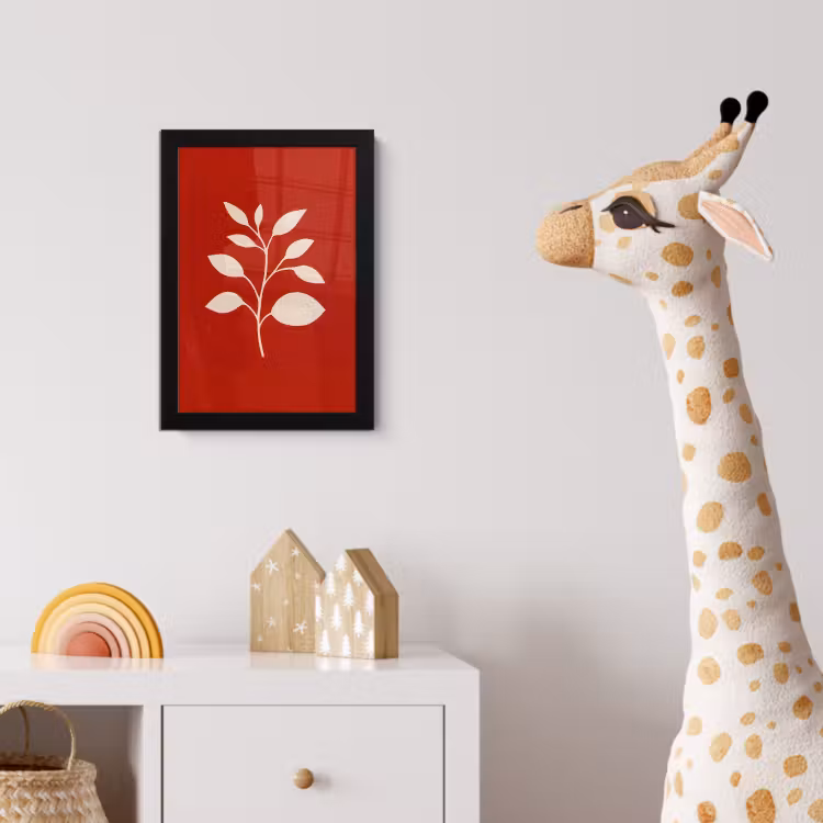 Poster met lijst - Silhouet - Bladeren - Tak — 5