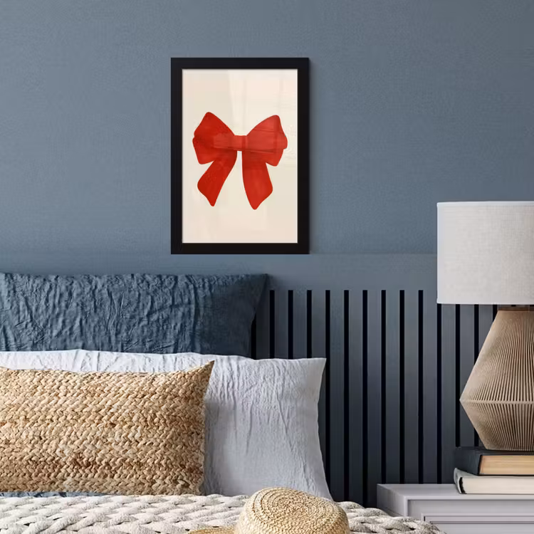 Poster met lijst - Strik - Symmetrisch - Rood - Lint — 4